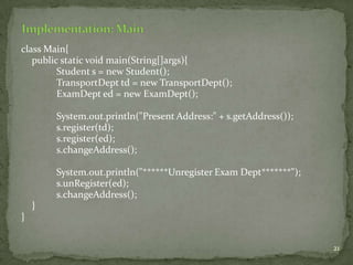 Observer & singleton pattern | PPTX