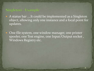 Observer & singleton pattern | PPTX