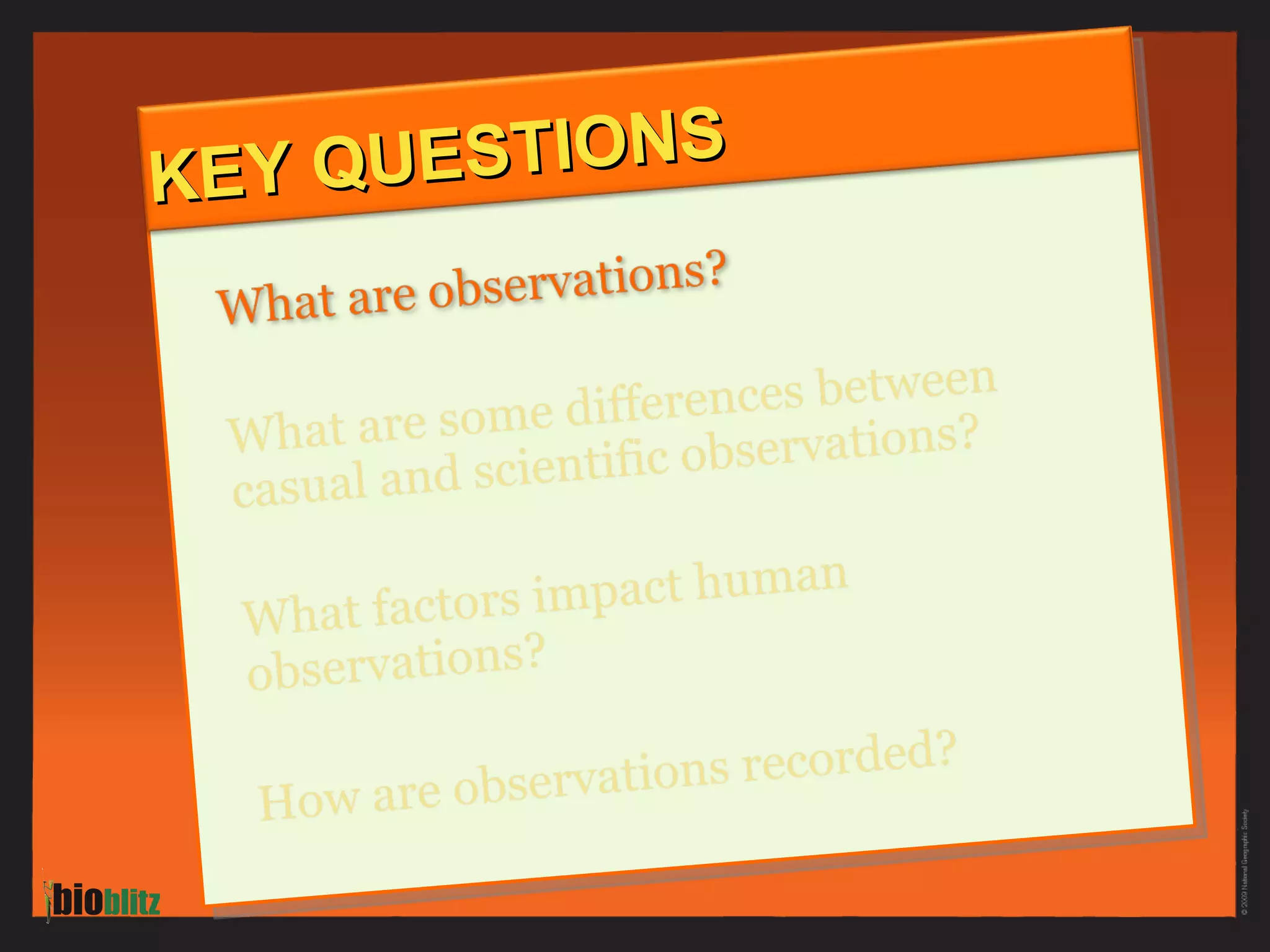 KEY QUESTIONS 