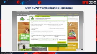 Jak wybrać 45 najlepszych
prezentacji na FORUM?
Jak wybrać 45 najlepszych
prezentacji na FORUM?
Efekt ROPO w omnichannel e-commerce
 