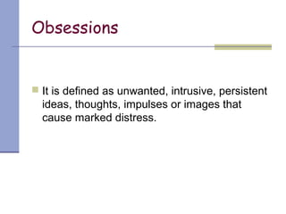 Obsessive compulsive disorder | PPT
