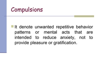 Compulsioms Obsessive compulsive disorder | PPT
