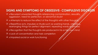 Obsessive Compulsive Disorder - Neurotic Stress Related Somatoform ...