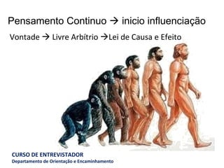 Pensamento Continuo    inicio influenciação  Vontade    Livre Arbítrio   Lei de Causa e Efeito   