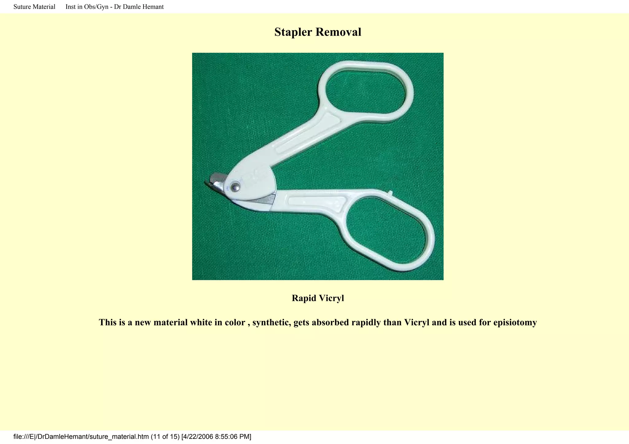 Instruments used in OBG Nursing | PDF