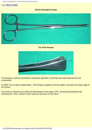 Instruments used in OBG Nursing | PDF