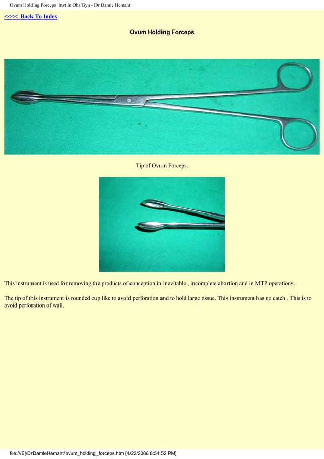 Instruments used in OBG Nursing PDF