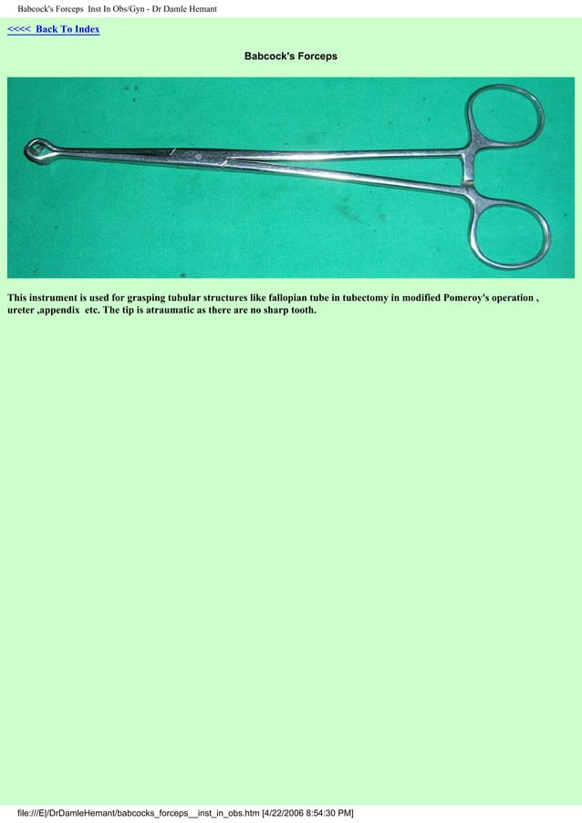 Instruments used in OBG Nursing PDF