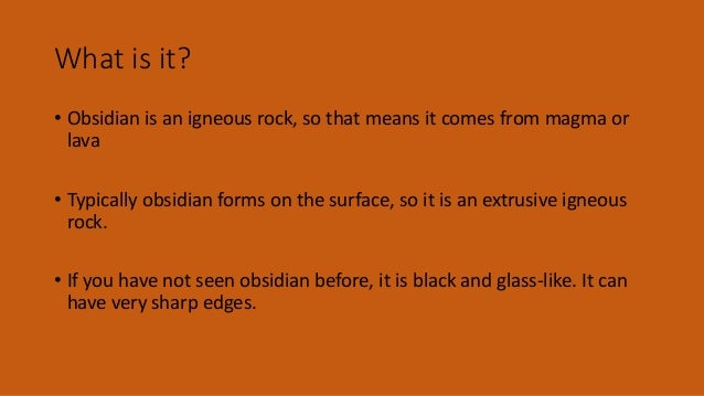 obsidian where does obsidian form