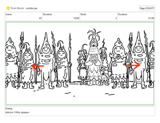 Scene
45
Duration
10:00
Panel
3
Duration
01:00
Dialog
Advisor: Filthy opaque--
rumble jaw Page 220/477
 