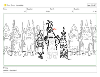 Scene
45
Duration
10:00
Panel
5
Duration
01:00
Dialog
Advisor: --intruders!!
rumble jaw Page 222/477
 