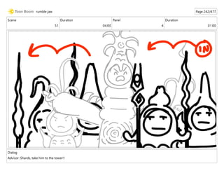 Scene
51
Duration
04:00
Panel
4
Duration
01:00
Dialog
Advisor: Shards, take him to the tower!!
rumble jaw Page 242/477
 