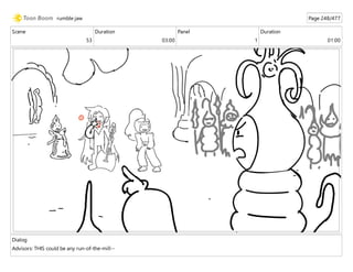 Scene
53
Duration
03:00
Panel
1
Duration
01:00
Dialog
Advisors: THIS could be any run-of-the-mill--
rumble jaw Page 248/477
 