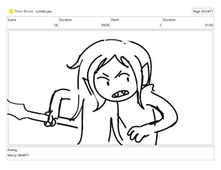 Scene
58
Duration
09:00
Panel
1
Duration
01:00
Dialog
Marcy: WHAT?!
rumble jaw Page 267/477
 