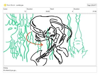 Scene
72
Duration
06:00
Panel
4
Duration
01:00
Dialog
M: where'd you go....
rumble jaw Page 328/477
 