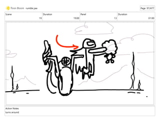 Scene
19
Duration
19:00
Panel
13
Duration
01:00
Action Notes
turns around
rumble jaw Page 97/477
 