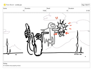 Scene
19
Duration
19:00
Panel
14
Duration
01:00
Dialog
sfx: (bubble wrap popping noises)
rumble jaw Page 98/477
 