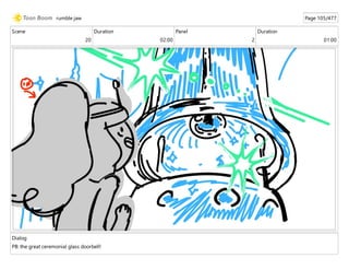 Scene
20
Duration
02:00
Panel
2
Duration
01:00
Dialog
PB: the great ceremonial glass doorbell!
rumble jaw Page 105/477
 