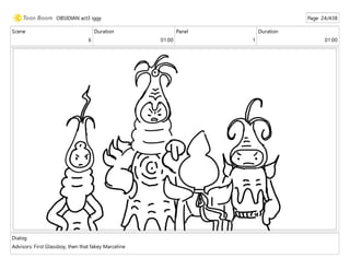 Scene
6
Duration
01:00
Panel
1
Duration
01:00
Dialog
Advisors: First Glassboy, then that fakey Marceline
OBSIDIAN act3 iggy Page 24/438
 