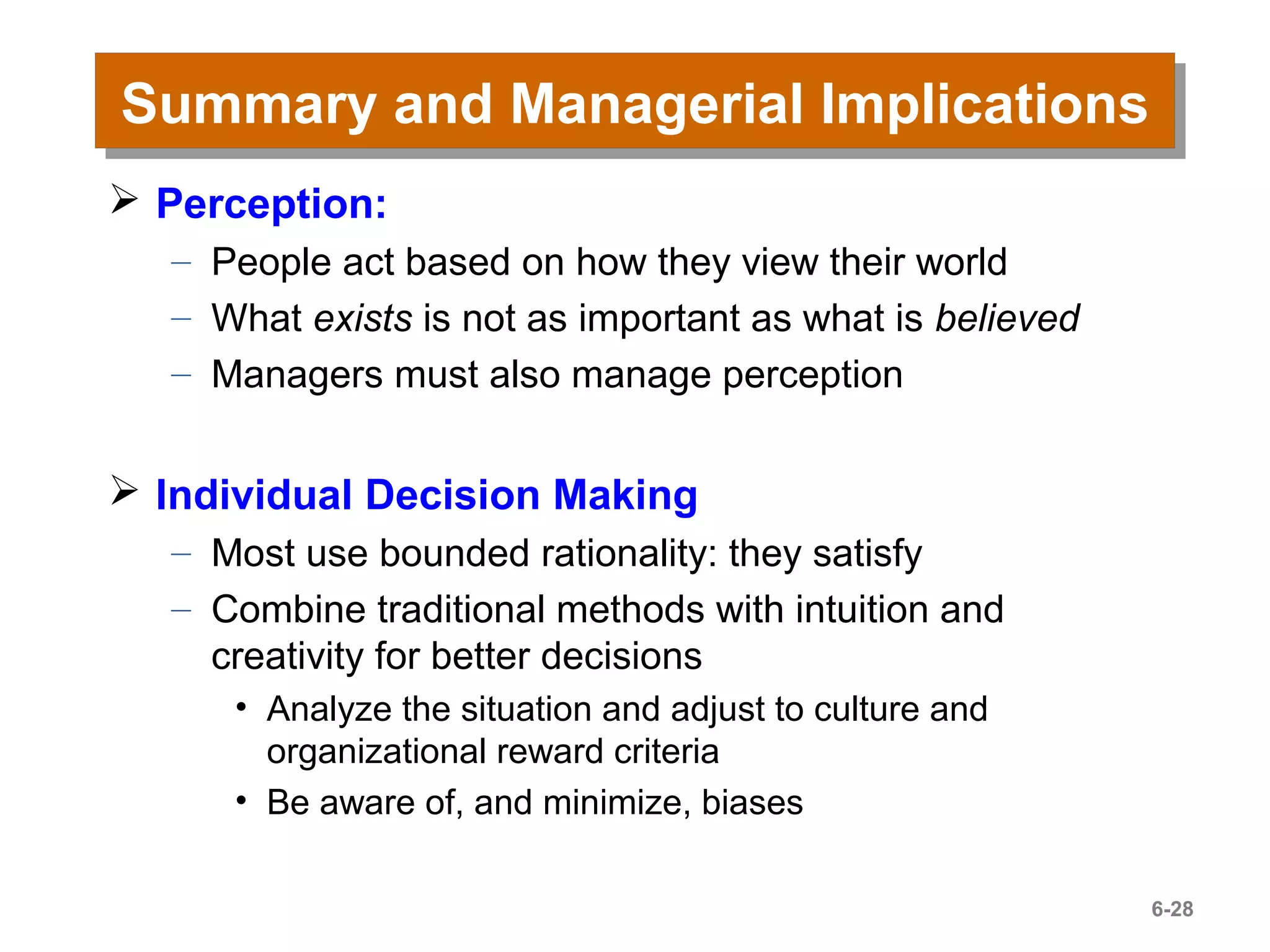 Organizational Behaviour Stephen Robbins 14Ed. Chapter 6 | PDF