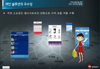 ■  주변 소상공인 웹사이트와의 연합으로 지역 포탈 역할 수행 