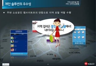 ■  주변 소상공인 웹사이트와의 연합으로 지역 포탈 역할 수행 
