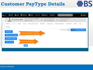 Customer PayType Details 
Strictly Confidential 
 
