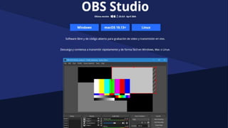 (OBS)  Clase 1 - Configuración del OBS Studio