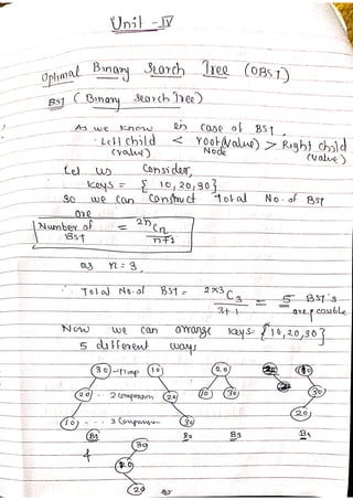 OBST Optimal Binary Search Tree, Construct | PDF