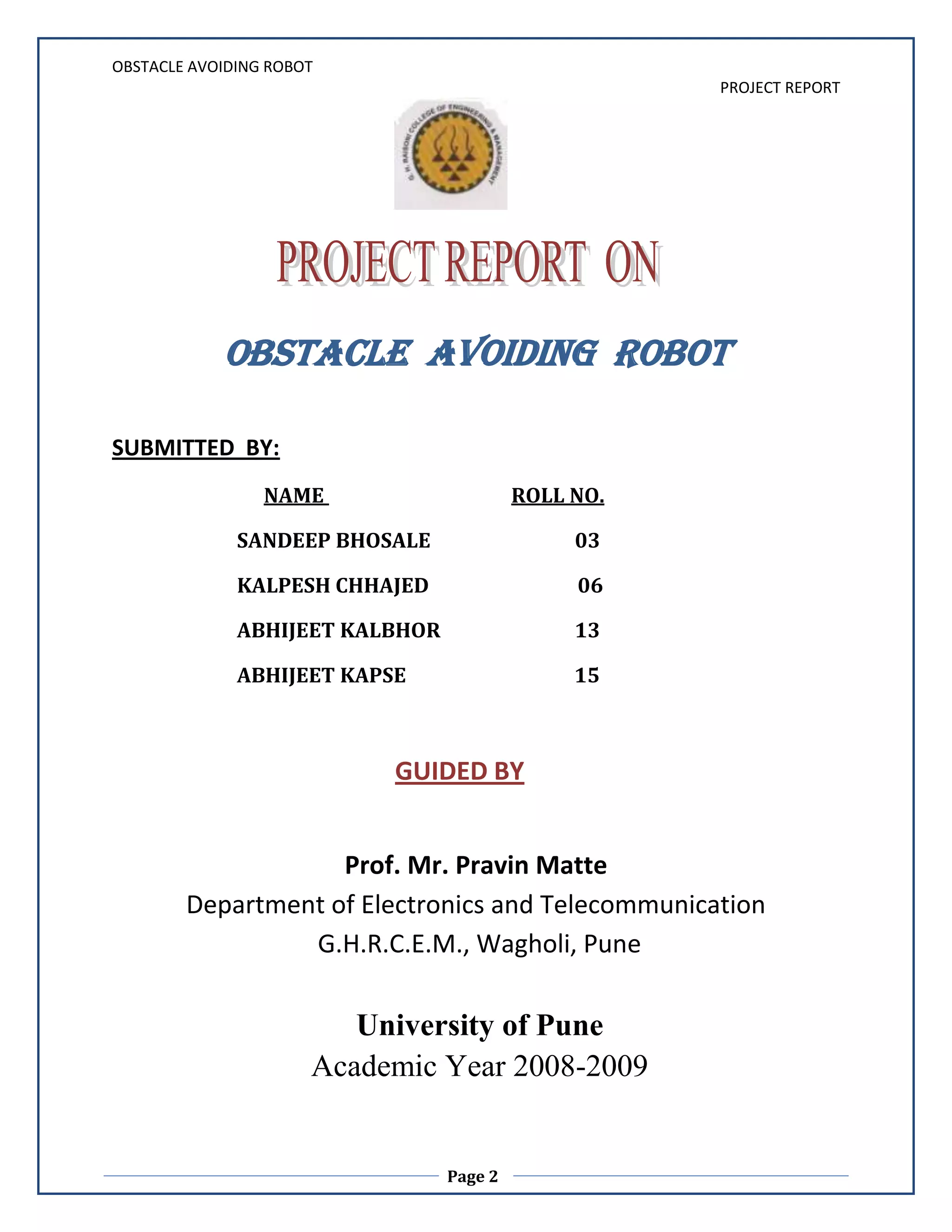 Department of Electronics and Telecommunication