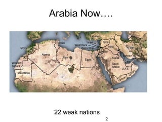 Arabia Now….
2
22 weak nations
 