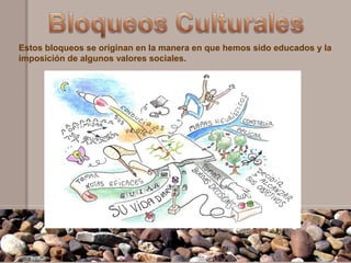 Estos bloqueos se originan en la manera en que hemos sido educados y la
imposición de algunos valores sociales.
 