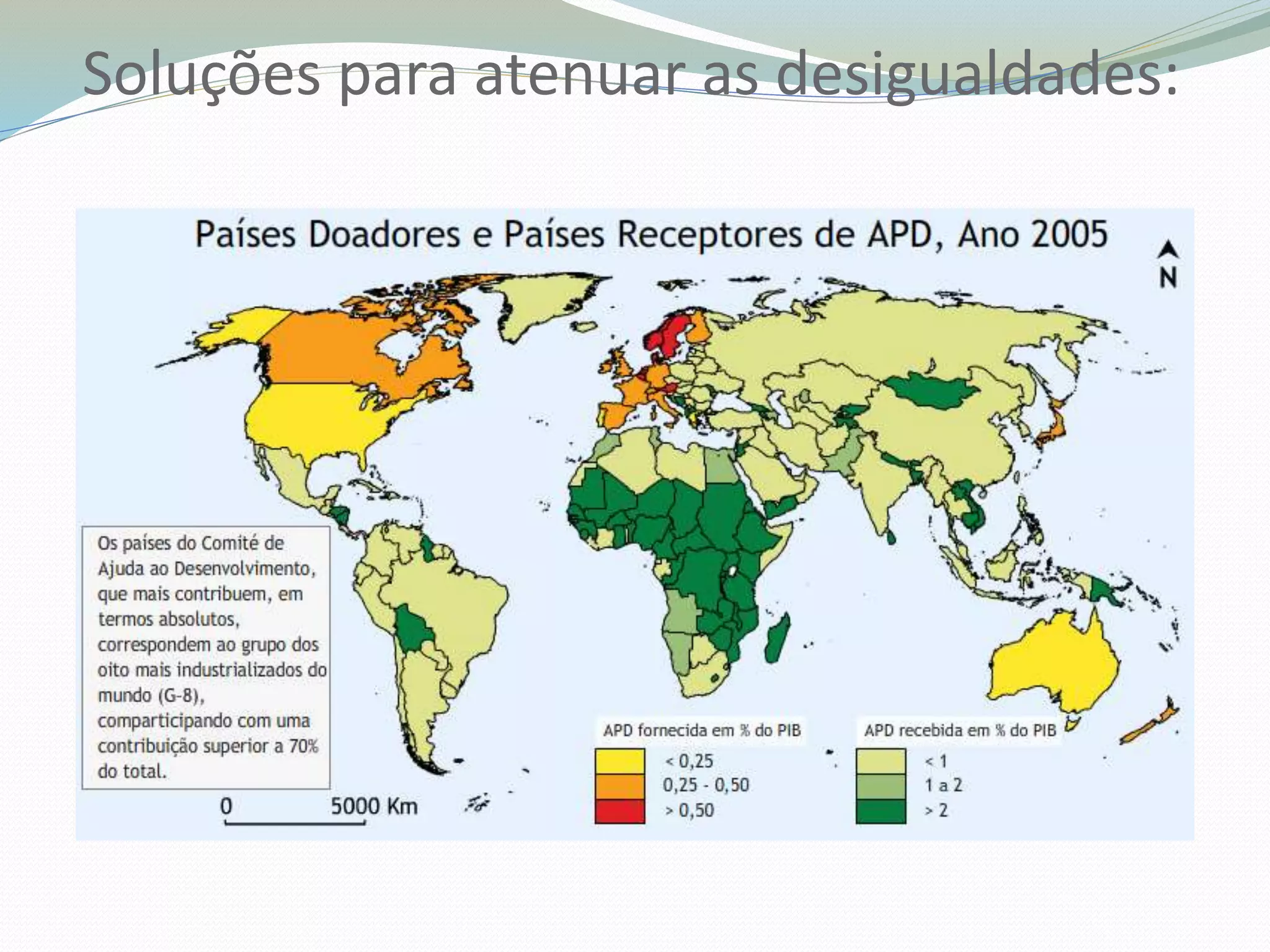 Soluções para atenuar as desigualdades:
 