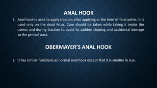 Obstectrical instruments and their uses | PPTX