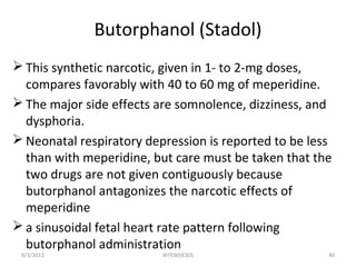 Stadol Injection Obstetrical Anesthesia | PPT