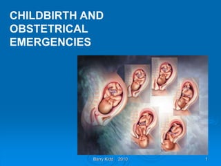 Barry Kidd 2010 1
CHILDBIRTH AND
OBSTETRICAL
EMERGENCIES
 