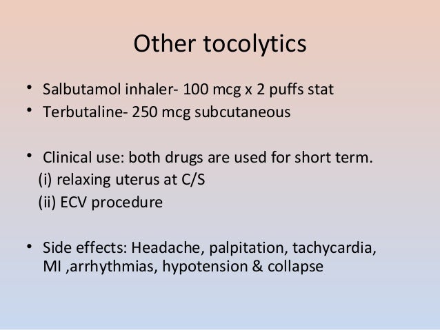 Terbutaline Inhaler In Pregnancy