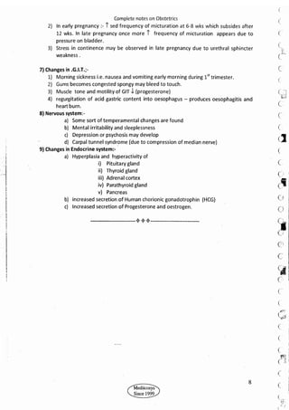 Obstetrics High Yield notes - For revision. .pdf