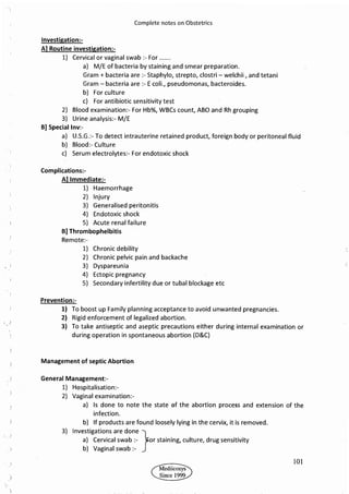 Obstetrics High Yield notes - For revision. .pdf
