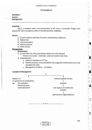Obstetrics High Yield notes - For revision. .pdf