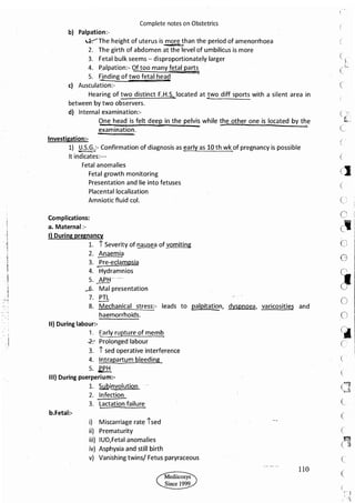 Obstetrics High Yield notes - For revision. .pdf