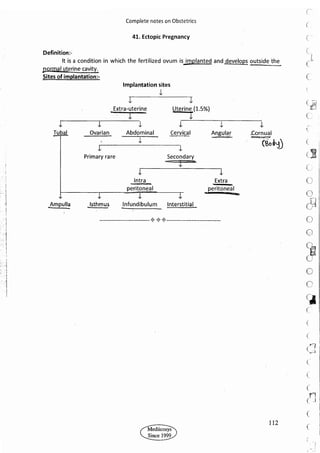 Obstetrics High Yield notes - For revision. .pdf