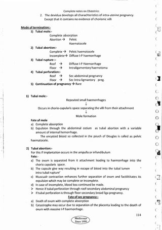 Obstetrics High Yield notes - For revision. .pdf