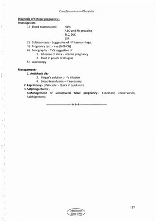 Obstetrics High Yield notes - For revision. .pdf