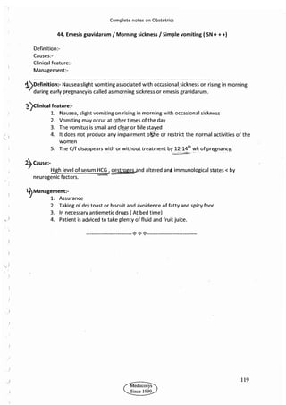 Obstetrics High Yield notes - For revision. .pdf