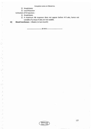 Obstetrics High Yield notes - For revision. .pdf