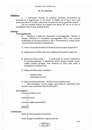 Obstetrics High Yield notes - For revision. .pdf