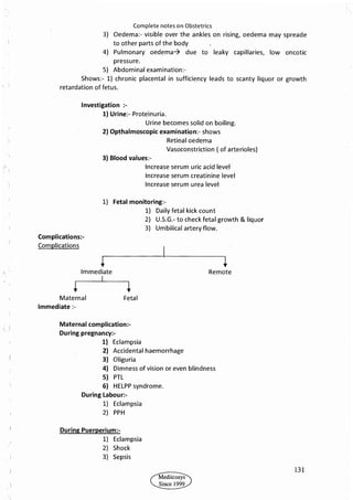 Obstetrics High Yield notes - For revision. .pdf