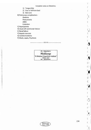 Obstetrics High Yield notes - For revision. .pdf