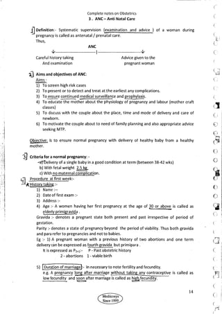 Obstetrics High Yield notes - For revision. .pdf